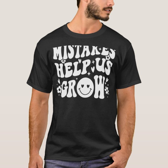 Camiseta Groovy Growth Mindset Positive Retro Teachers Back (Anverso)
