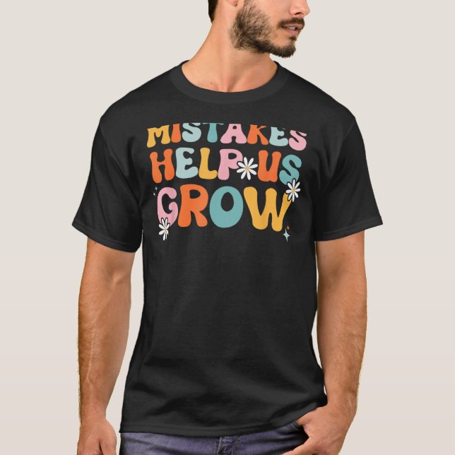 Camiseta Groovy Growth Positive Retro Teachers Back To Scho (Anverso)