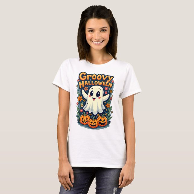 Camiseta Groovy Halloween (Anverso completo)