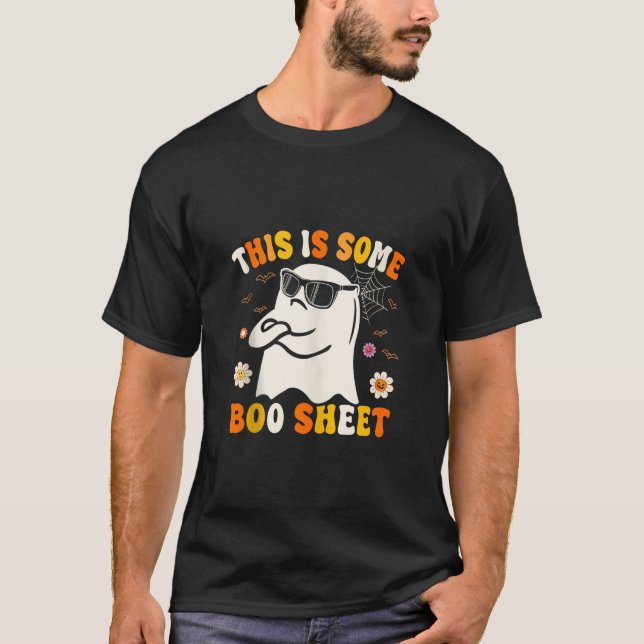 Camiseta Groovy Halloween Boo Ghost Costume Esto es Bo (Anverso)