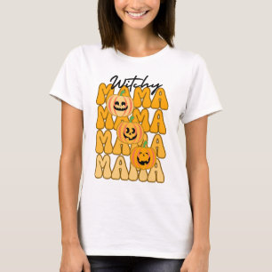Camiseta Groovy Halloween Bruja Mamá divertida halloween