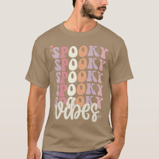 Camiseta Groovy Halloween espeluznantes vibraciones Retro F