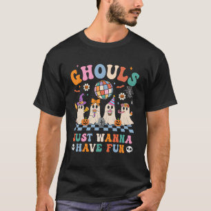 Camiseta Groovy Halloween Ghouls solo quiere divertirse con