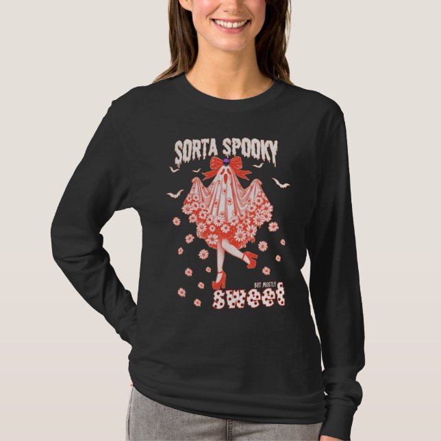 Camiseta Groovy Halloween Sorta Tocante Pero Principalmente (Anverso)