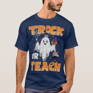 Camiseta Groovy Halloween Trick O Profesora De Teach Spooky