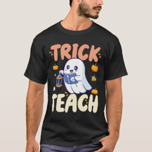 Camiseta Groovy Halloween Truco o Enseña Floral Retro Fanta