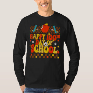 Camiseta Groovy Happy 100 Day of School Students Teacher