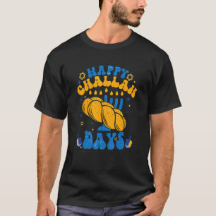 Camiseta Groovy Happy Challah Days Hanukkah Chanukah Jewish