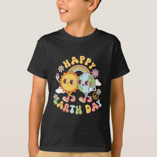 Camiseta Groovy Happy Earth Day Teachers Kids