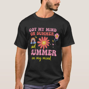 Camiseta Groovy Happy Face Summer Vibes Got My Min