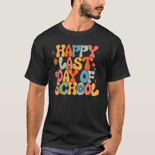 Camiseta Groovy Happy Last Day School Teacher Student Gr