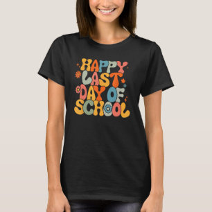 Camiseta Groovy Happy Last Day School Teacher Student Gr