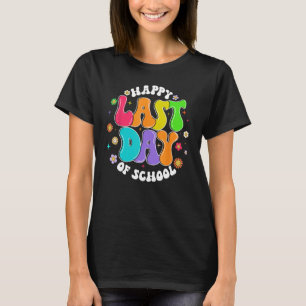 Camiseta Groovy Happy Last Day School Teacher Student Gr