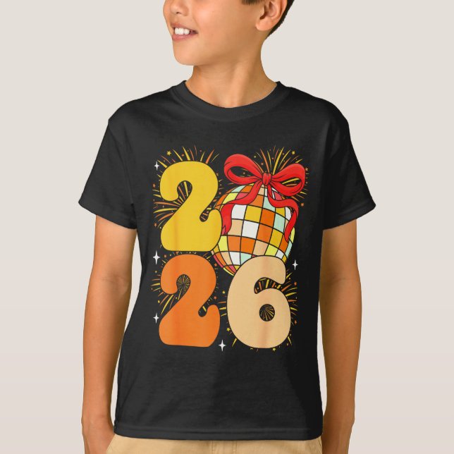Camiseta Groovy Happy New Year 2026 New Years Eve Party Men (Anverso)