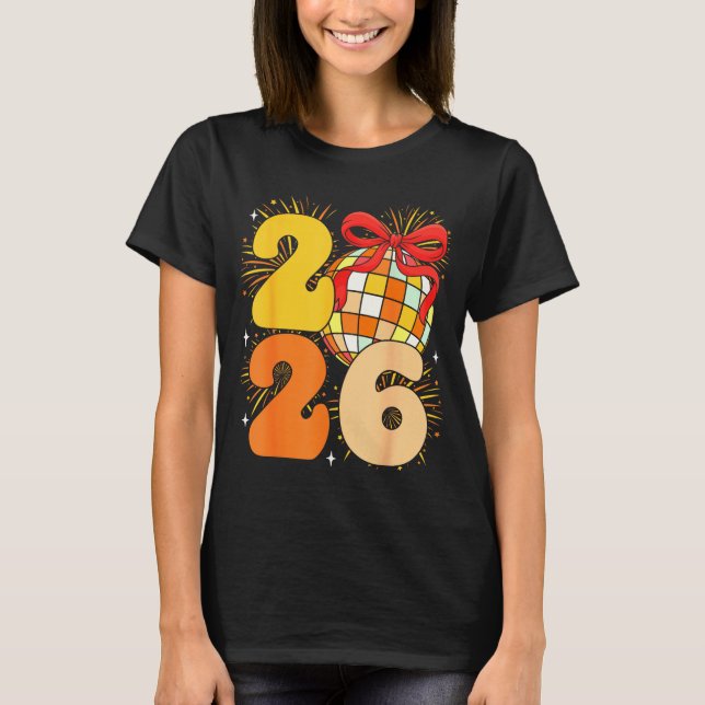 Camiseta Groovy Happy New Year 2026 New Years Eve Party Men (Anverso)