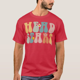 Camiseta Groovy Head Comienza De Nuevo A La Escuela Primari