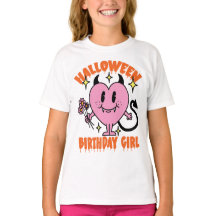 Groovy Heart Ghost Halloween Cumpleaños Chica