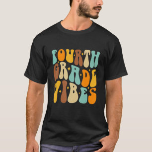 Camiseta Groovy Hello 4º grado de profesor retro de vibraci