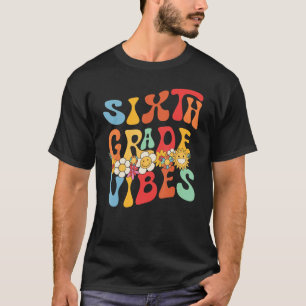 Camiseta Groovy Hello 6º Grado Retro Profesor De Vibes De V