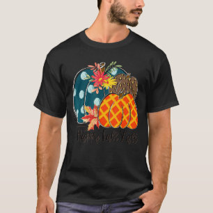 Camiseta Groovy Hello Fall Otoño Mujeres de otoño Happy Fal