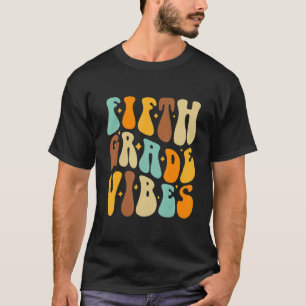 Camiseta Groovy Hello Quinto grado Vibes Retro Profesores