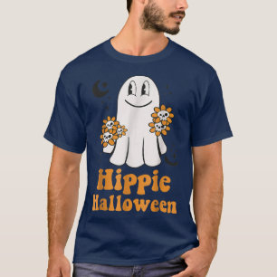 Camiseta Groovy Hippie Halloween 60s 70s Costume Retro Ghos