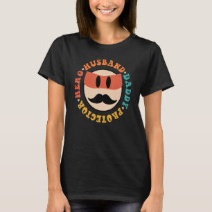 Camiseta Groovy Hippie Husband Daddy Hero Dad Fat