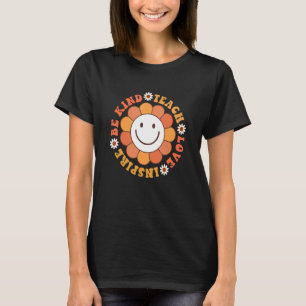 Camiseta Groovy Hippy Profesora de Amor Enseñanza Inspire E