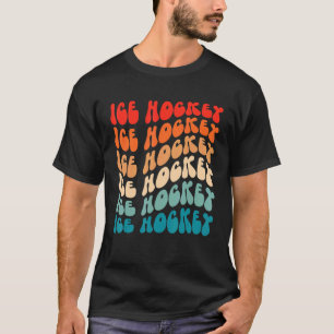 Camiseta Groovy Hockey sobre hielo para mujeres Chicas retr