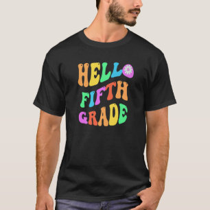 Camiseta Groovy Hola Maestra de 5º Grado Morado Quinto Gr R