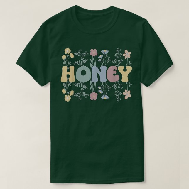 Camiseta Groovy Honey Grandmother Flowers Honey Grandma T-S (Diseño del anverso)