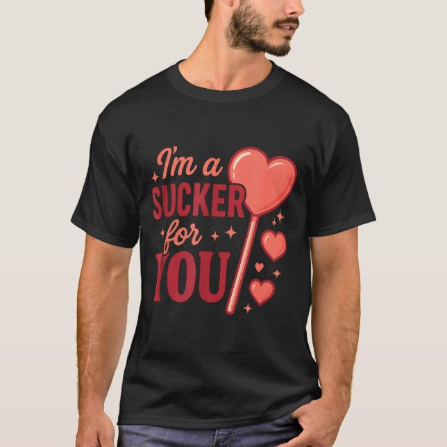 Camiseta Groovy I'm A Sucker For You Retro Heart Candy Vale (Anverso)