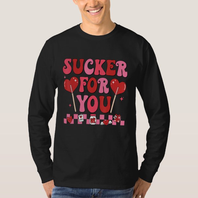 Camiseta Groovy I'm A Sucker For You Valentines Day Couples (Anverso)