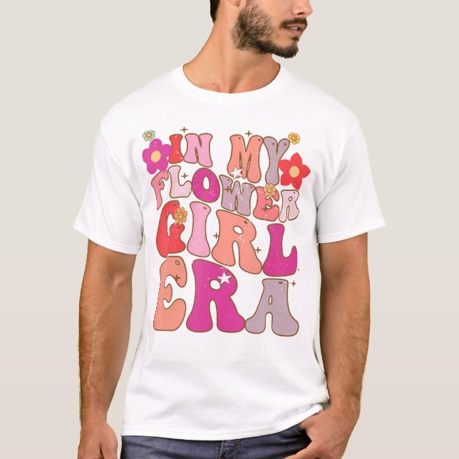 Camiseta Groovy In My Flower Girl Era Retro Sister Toddler (Anverso)