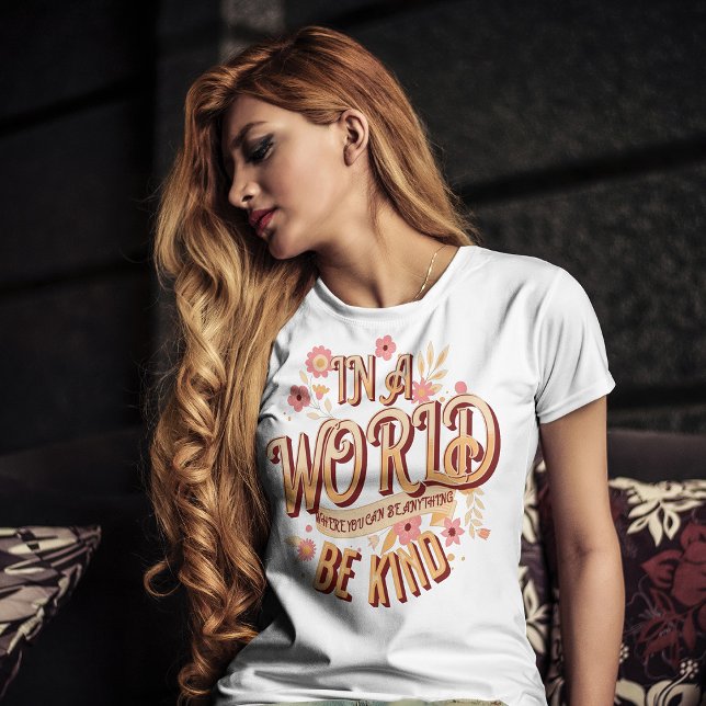 Camiseta Groovy Inspirando a la flor de margarita rosada Sé (Subido por el creador)