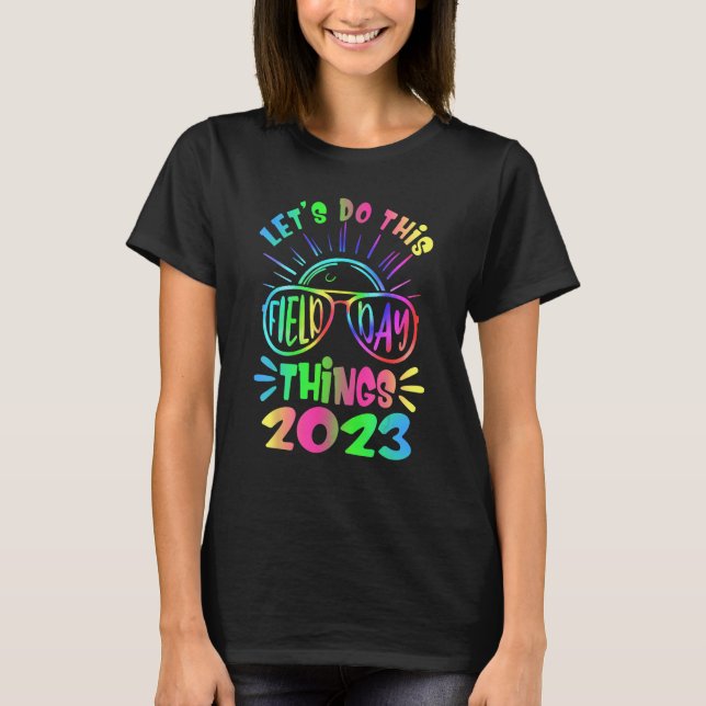 Camiseta Groovy It s Field Day Vibes   For Teacher Kid 2023 (Anverso)