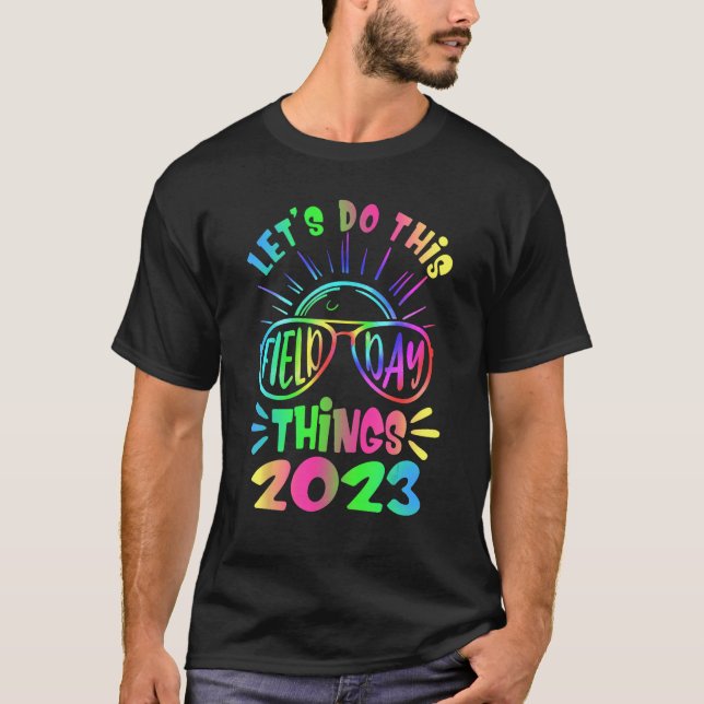 Camiseta Groovy It s Field Day Vibes   For Teacher Kid 2023 (Anverso)