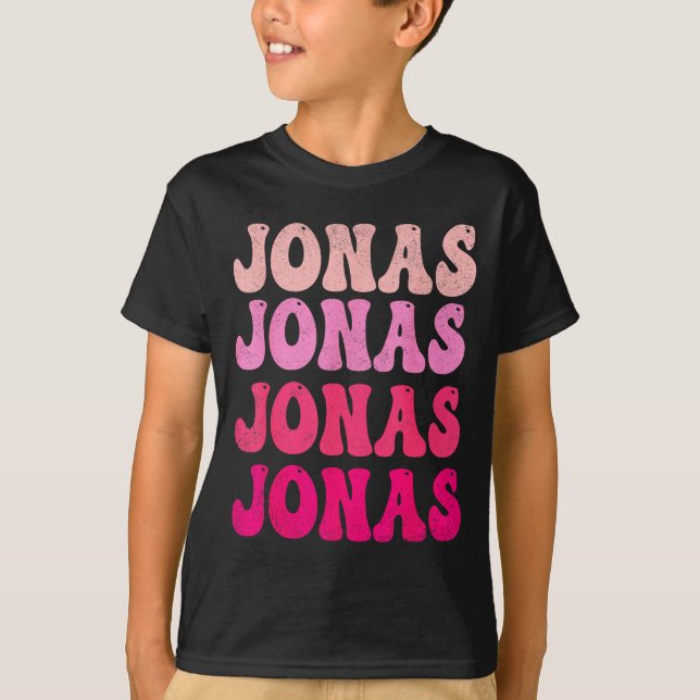 Camiseta Groovy Jonas First Name D I Love Jonas Tees Meme  (Anverso)
