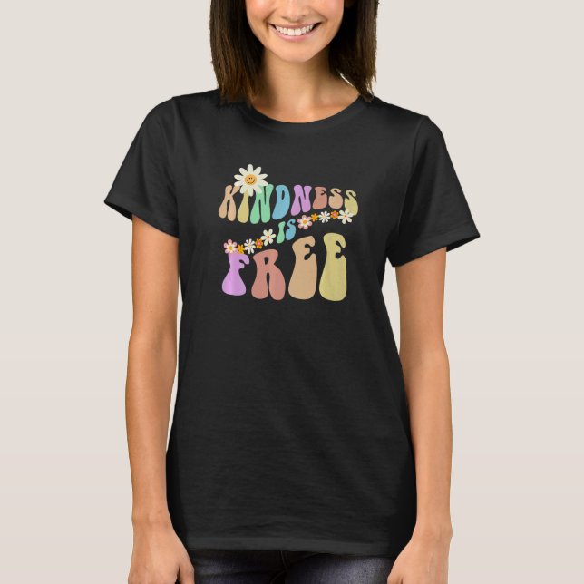 Camiseta Groovy KINDNESS ES GRATUITO Retro Stop bullying Ch (Anverso)