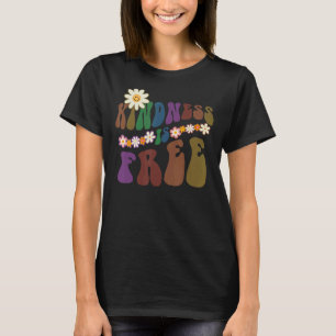 Camiseta Groovy KINDNESS ES GRATUITO, retro y antiracoso