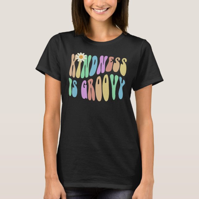 Camiseta Groovy KINDNESS ES GROOVY Retro Dejar de intimidar (Anverso)