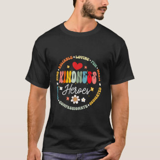 Camiseta Groovy Kindness Heroes Maestra Primer Día De Escue