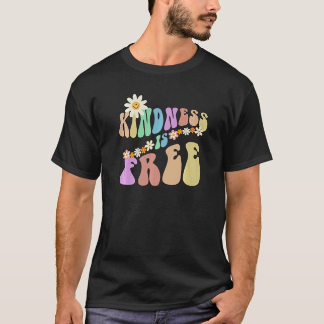 Camiseta Groovy KINDNESS IS FREE Retro Stop Bullying Choose (Anverso)
