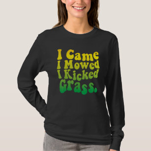 Camiseta Groovy Lawnmower Vine Me Percaté De Que Pateaba Gr