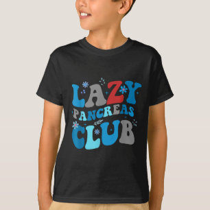 Camiseta Groovy Lazy Pancreas Club Retro Diabetes Concienci