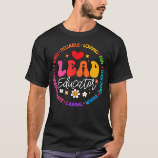 Camiseta Groovy Lead Educator Maestro Agradecimiento De Vue