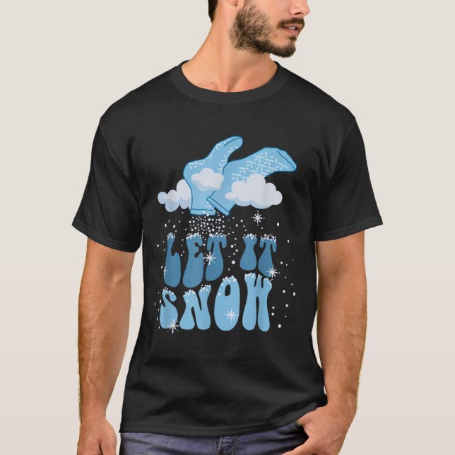 Camiseta Groovy Let It Snow Pct Patient Care Tech Nurse Chr (Anverso)