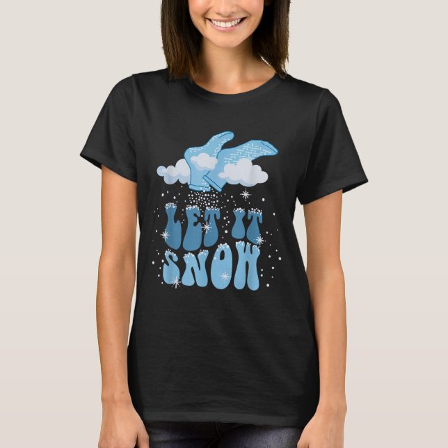 Camiseta Groovy Let It Snow Pct Patient Care Tech Nurse Chr (Anverso)