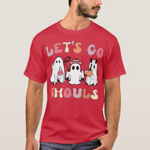 Camiseta Groovy Let's Go Ghouls Halloween Ghost Funny Ghost