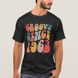 Camiseta Groovy lindo desde 1963 Flores coloridas estilo 59